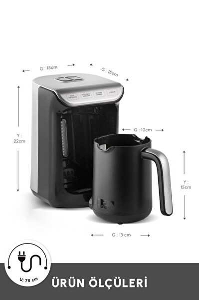 Karaca Hatır Köz Sütlü Antrasit Türk Kahve Makinesi