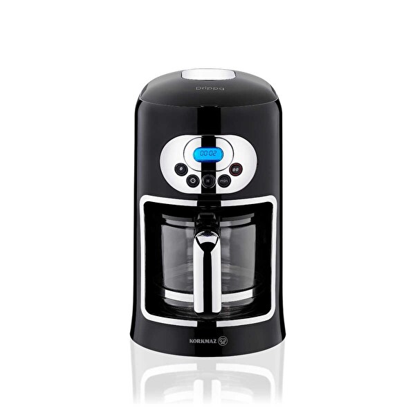 Korkmaz A866 Drippa LCD Ekran Siyah Filtre Kahve Makinesi