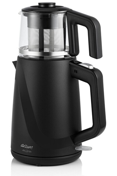 Arzum AR3062 Siyah Cam Demlik Çay Makinesi
