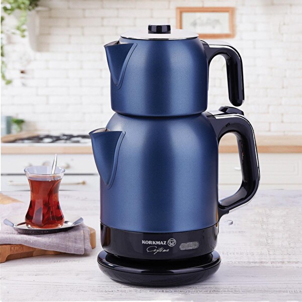 Korkmaz A331-07 Çaytema Azura/Krom Elektrikli Çaydanlık 1.7 L