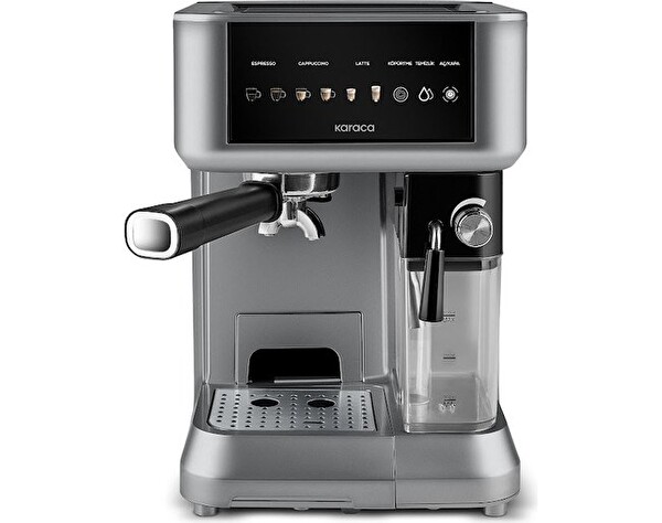 Karaca Mycaffe Barista S10 Entegre Süt Hazneli Otomatik Espresso Latte ve Cappuccino Makinesi - Galaxy Gri