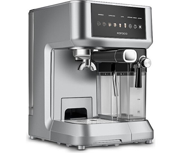 Karaca Mycaffe Barista S10 Entegre Süt Hazneli Otomatik Espresso Latte ve Cappuccino Makinesi - Galaxy Gri