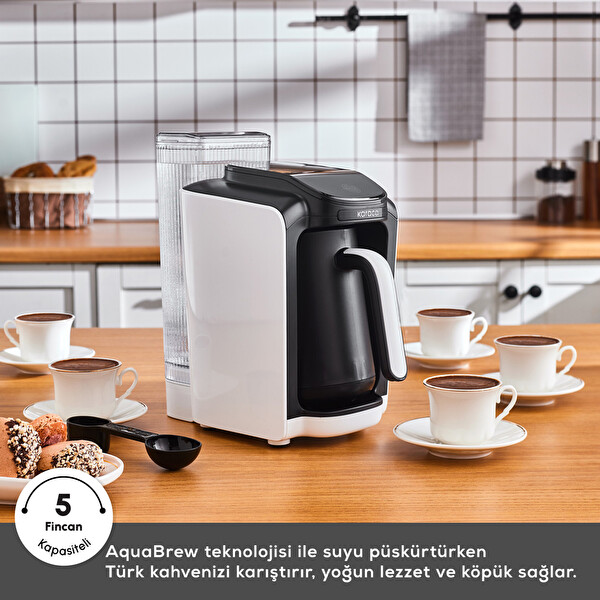 Karaca Hatır Su Hazneli Beyaz Türk Kahve Makinesi