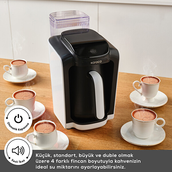 Karaca Hatır Su Hazneli Beyaz Türk Kahve Makinesi