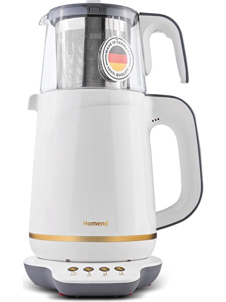 Homend Royaltea 1760H Konuşan Çay Makinesi Krem Gold