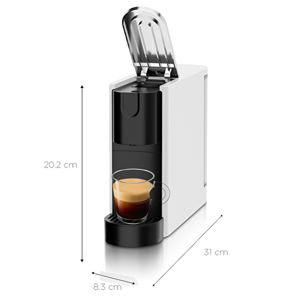 Omnex Ox-Pro Espresso Makinesi Ve Kapsül Kahve Makinesi Beyaz