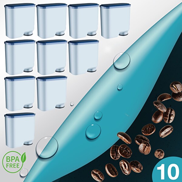 Shuii Pure Kafe PH012 - Philips Saeco Aquaclean İçin 10 Adet Kahve Makinesi Su Filtresi