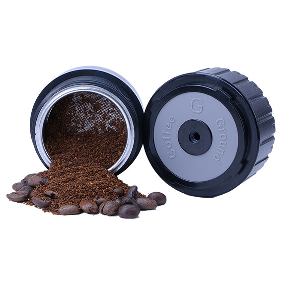 4Berry Taşınabilir Kahve Makinesi Pro Max Şarjlı Kapsül ve Toz Kahve Uyumlu Gri