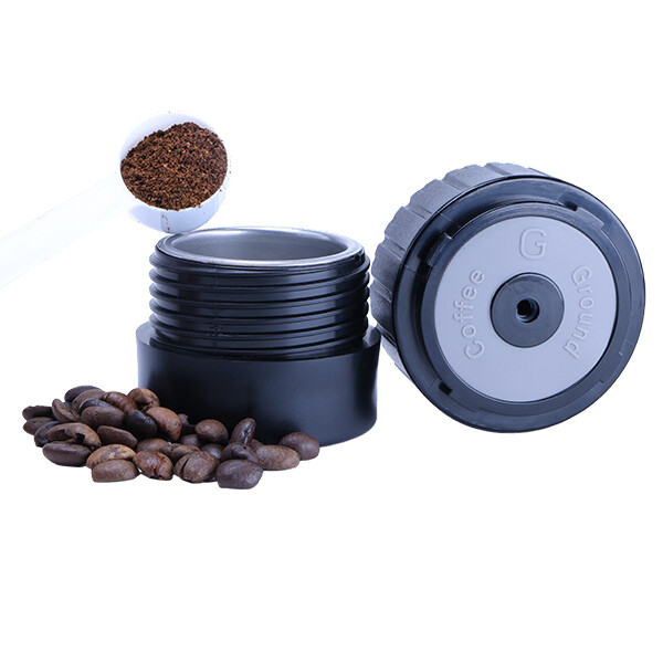 4Berry Taşınabilir Kahve Makinesi Pro Max Şarjlı Kapsül ve Toz Kahve Uyumlu Gri