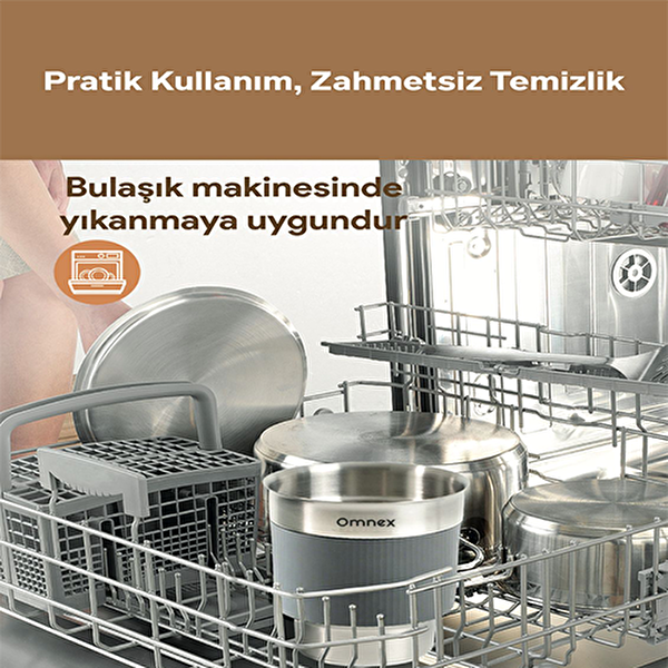 Omnex Swifo Max Süt Köpürtücü 350 ML Sıcak Soğuk Köpük Çikolata Ve Süt Isıtıcı