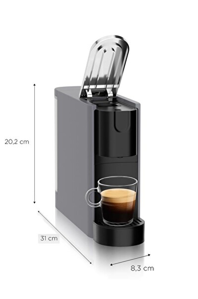 Omnex OX-PRO Espresso Kapsül Kahve Makinesi Gri