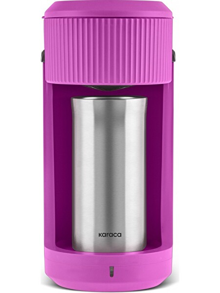 Karaca Mono Personal Filtre Kahve Makinesi - Inox Kişisel Termos Ahududu Pembesi