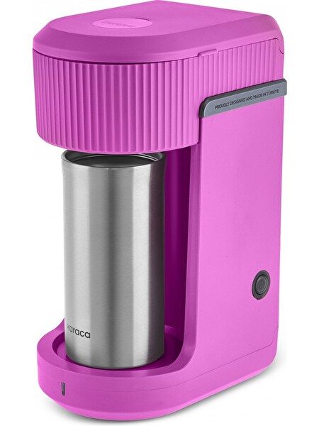 Karaca Mono Personal Filtre Kahve Makinesi - Inox Kişisel Termos Ahududu Pembesi