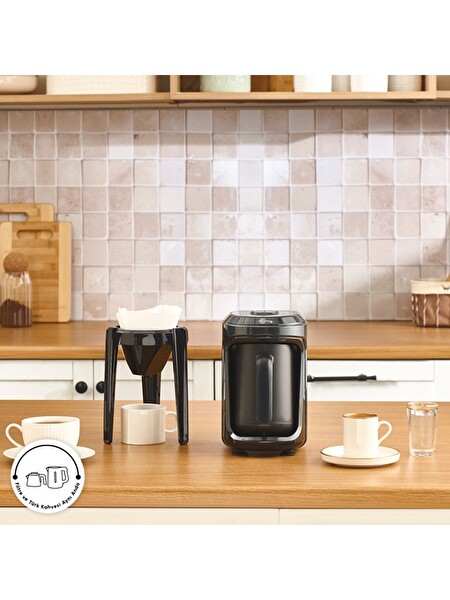 Karaca Hatır Hüp 2 in 1 Türk Kahve Makinesi / Filtre Kahve Makinesi Soft Cream