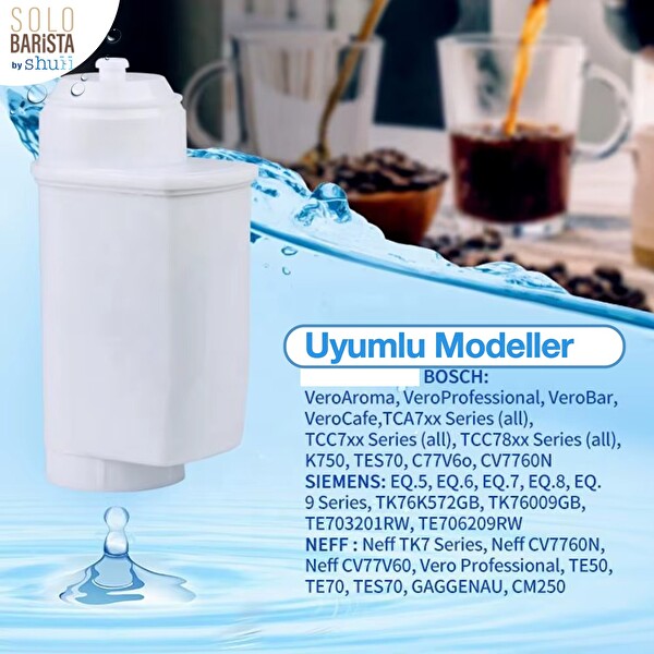 Shuii Pure Kafe BS012-SM012 Bosch Siemens Uyumlu Kahve Makinesi Su Filtresi - 6 Adet