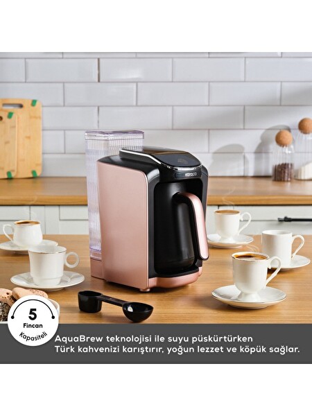 Karaca Hatır Su Hazneli Rose Gold Türk Kahve Makinesi