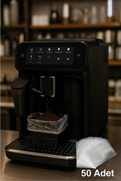 Rovexa Kahve Makinesi Posa Çekmecesi Poşeti - 50 Adet - Hijyenik ve Pratik Çözüm (17CM X 25CM)
