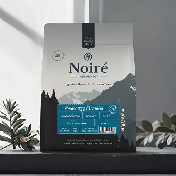 Noire Endonezya Sumatra Kahve 250G %100 Arabica Yüksek Gövde Third-Wave Specialty Coffee High-End