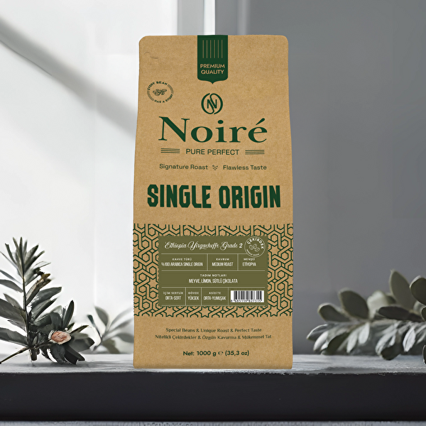 Noire Ethiopia Yirgacheffe Grade 2 Kahve 1000 G %100 Arabica Yüksek Gövde Third Wave Specialty Coffee