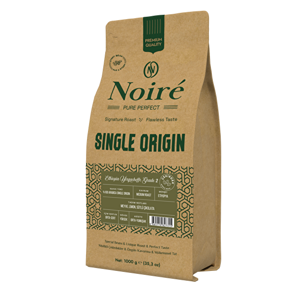 Noire Ethiopia Yirgacheffe Grade 2 Kahve 1000 G %100 Arabica Yüksek Gövde Third Wave Specialty Coffee
