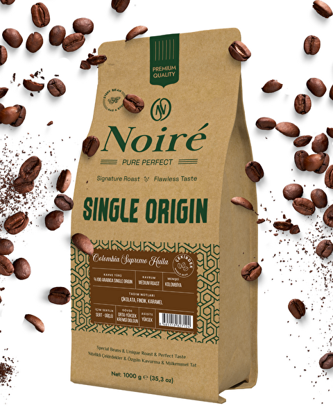 Noire Colombia Supremo Huila Specialty Coffee 1000 G %100 Arabica Yüksek Gövde Kahve
