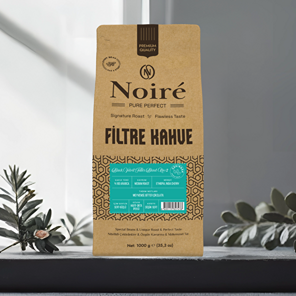 Noire Black Velvet Filter Blend №2 - 1000G Çekirdek %100 Arabica – Premium Filtre Kahve Blend