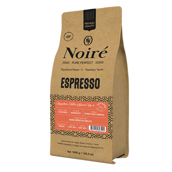 Noire Signature Filter Blend No 1 1000 G Çekirdek Kahve %100 Arabica Zengin Aroma Yumuşak İçim