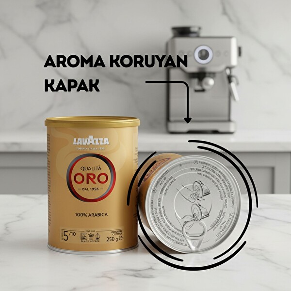 Lavazza Qualita Oro %100 Arabica Öğütülmüş Filtre Kahve 250 GR Teneke Kutu