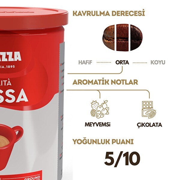 Lavazza Qualita Rossa Öğütülmüş Filtre Kahvhe Teneke Kutu 250 GR