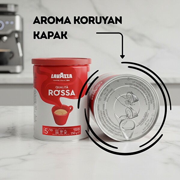 Lavazza Qualita Rossa Öğütülmüş Filtre Kahvhe Teneke Kutu 250 GR