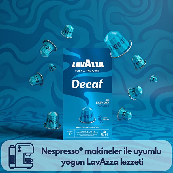 Lavazza Decaf 10'lu Paket - Nespresso Uyumlu Kapsül Kahve - Kafeinsiz kahve