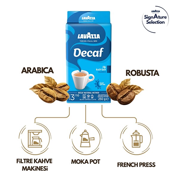 Lavazza Decaf My Easy Day | Kafeinsiz Filtre Kahve 250 GR