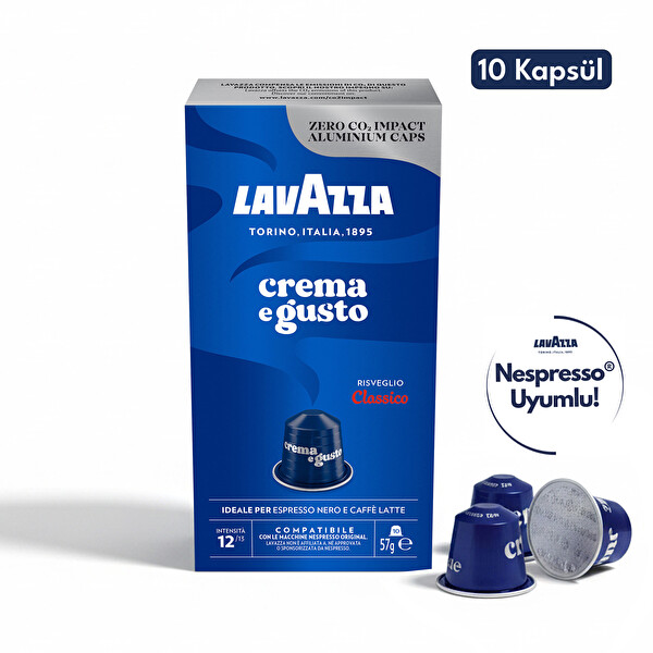 Lavazza Crema E Gusto 10'lu Paket - Nespresso Uyumlu Kapsül Kahve