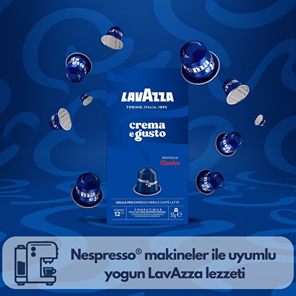 Lavazza Crema E Gusto 10'lu Paket - Nespresso Uyumlu Kapsül Kahve