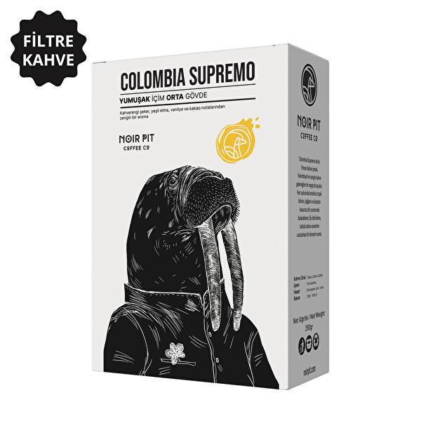 Noir Pit Coffee Co. Colombia Supremo Filtre Kahve 250 G