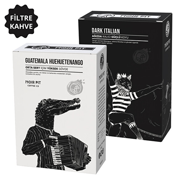 Noir Pit Coffee Co. Guatemala ve Dark Italian Filtre Kahve 2x250 G