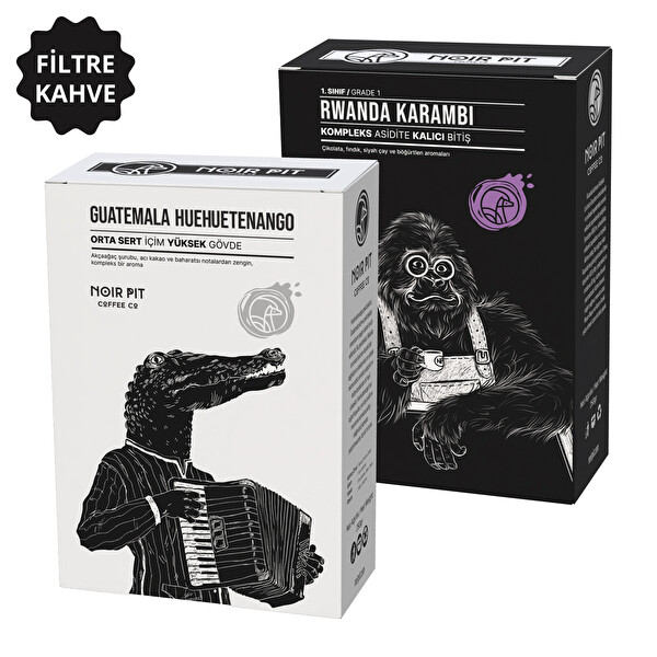 Noir Pit Coffee Co. Rwanda Karambi ve Guatemala Filtre Kahve 2x250 G