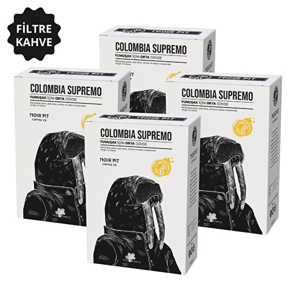 Noir Pit Coffee Co.Colombia Supremo Filtre Kahve 4x250 G