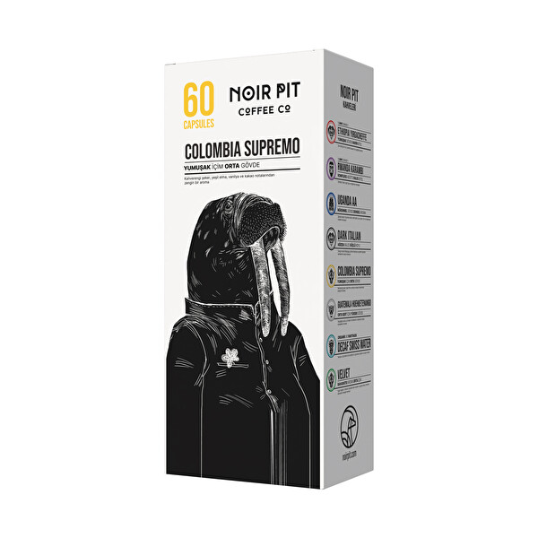 Noir Pit Coffee Co. Colombia Supremo Kapsül Kahve 60 Adet