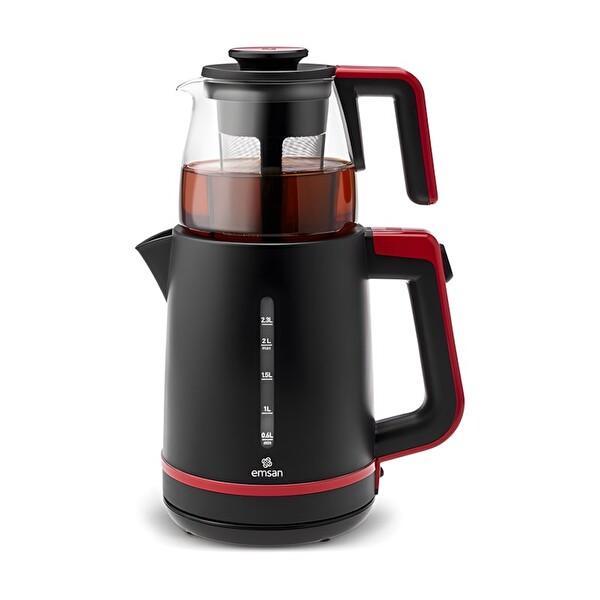 Emsan Maxi Tea XL 2in1 Ruby 1700 W Cam Demlikli Çay Makinesi
