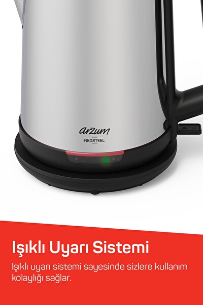 Arzum AR3158 Neosteel Inox Çay Makinesi