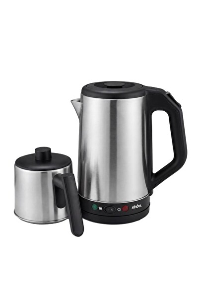 Sinbo STM-5850 1500W Paslanmaz Çelik Çaycı 1.8 L 2in1 Elektrikli Çay Makinesi