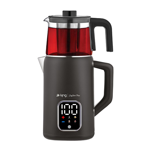 King K3113 Çaystar Plus Dijital Siyah Çay Makinesi