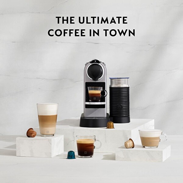 Nespresso Citiz Platinium C145 ve Aeroccino 3 Süt Köpürtücülü Set