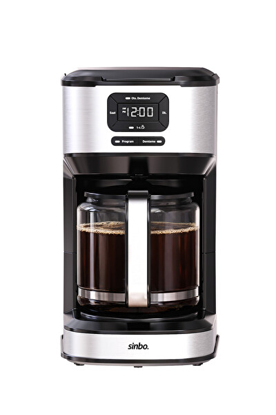 Sinbo SCM-9042 Otomatik Zaman Ayarlı XL 14 Fincan Filtre Kahve Makinesi Dijital Göstergeli