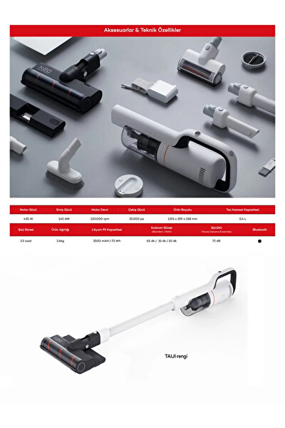 Roidmi X20 Kablosuz Şarjlı Dikey Süpürge (Roidmi Türkiye Garantili)