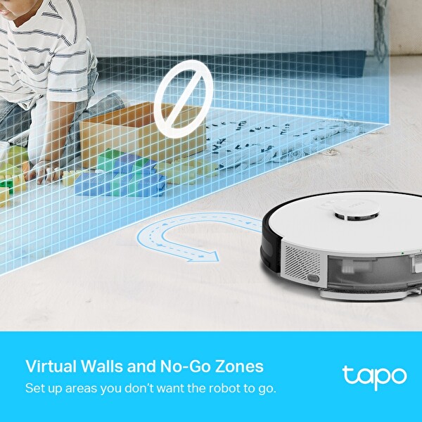TP-Link Tapo RV30 Lidar Navigasyonlu Beyaz Robot Süpürge