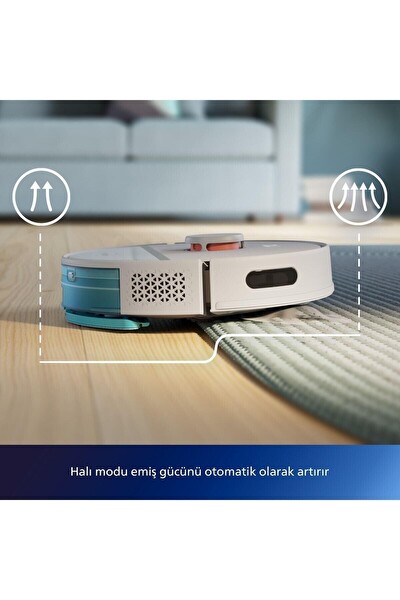 Philips Homerun XU3110/02 3000 Serisi Aqua Çöp İstasyonlu Beyaz Akıllı Robot Süpürge