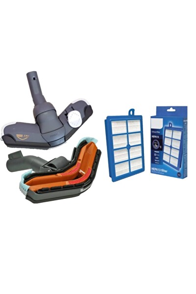 Philips Fc9256 Triactive Marathon Uyumlu Muadil Emici Başlık + Hepa 13 Filtre