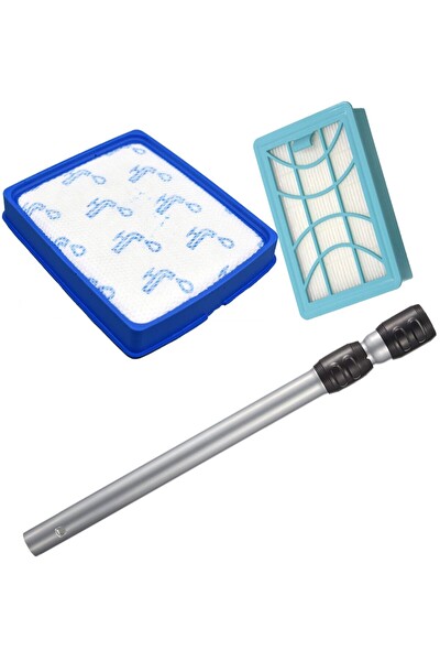 Philips İle Uyumlu Muadil Fc 9750 9728 9751 Powerpro Max Süpürge Hepa Filtre Seti + Boru